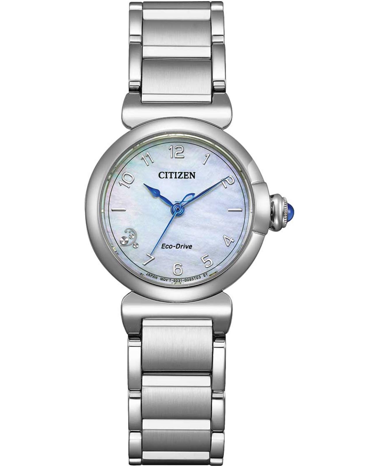 Citizen Citizen Citizen L EM1130-83D  EM1130-83D кварцевые женские часы перламутровый циферблат, браслет нержавеющая сталь — вид спереди