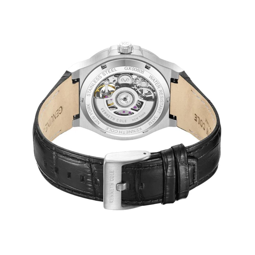 Kenneth Cole Kenneth Cole Automatic KCWGX0080804,  сша мужские часы на браслете кожаный боковой вид