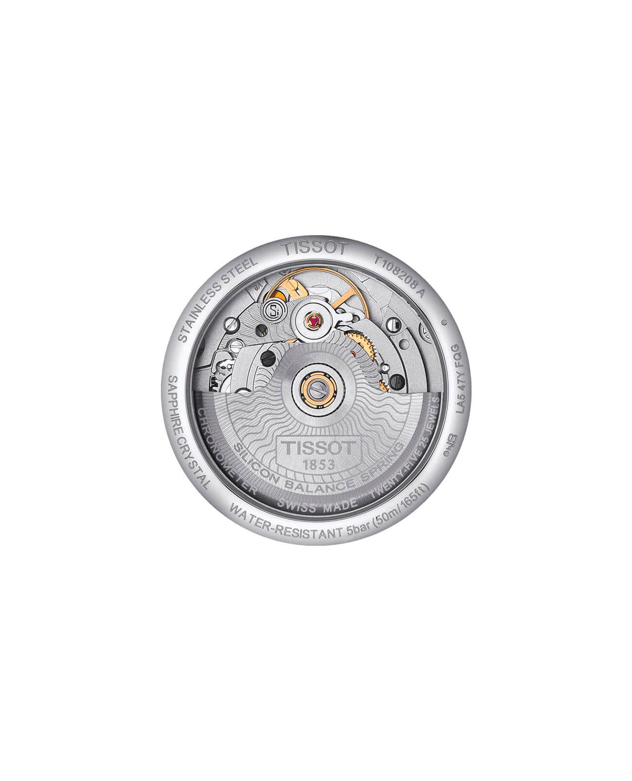Tissot Tissot Ballade Powermatic 80 COSC Lady T108.208.22.117.01, t-classic швейцария женские часы на браслете сталь c pvd покрытием боковой вид