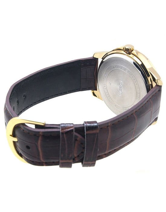 Casio Casio Collection MTP-V004GL-7AUDF (MTP-V004GL-7A), collection япония мужские часы на браслете кожаный боковой вид