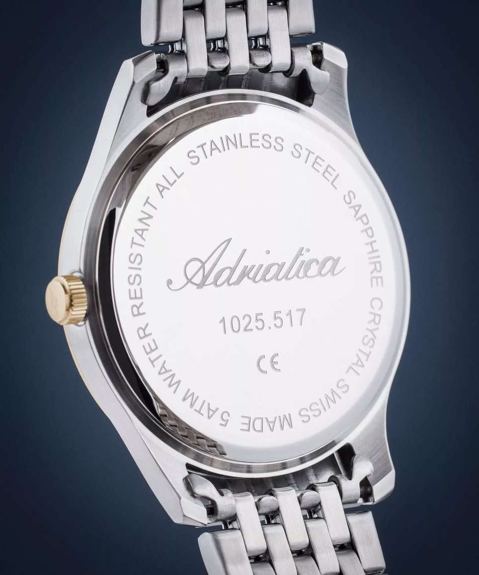 Adriatica Adriatica A1025.2161Q мужские часы золотой циферблат на запястье