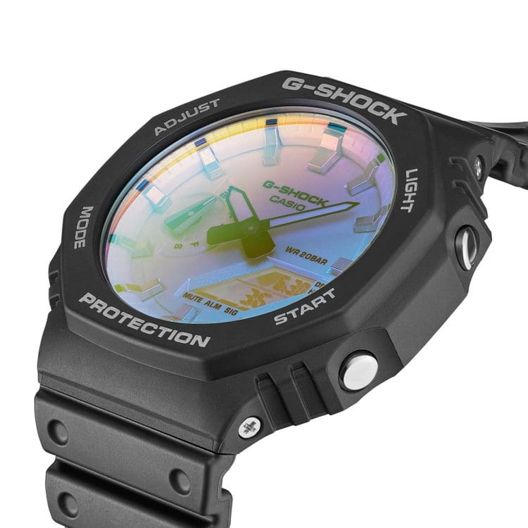 Casio Casio G-Shock GA-2100SR-1A мужские часы  циферблат на запястье