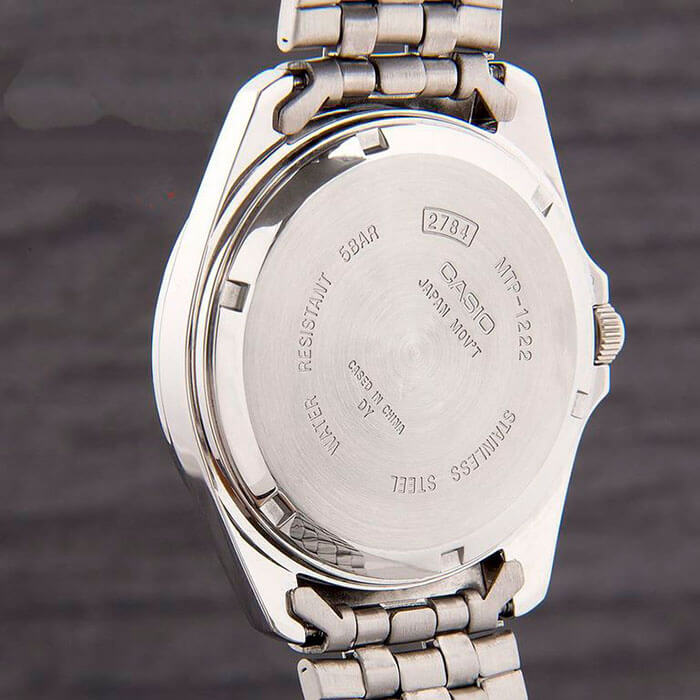 Casio Casio MTP-1222A-7B, mtp япония мужские часы на браслете нержавеющая сталь боковой вид