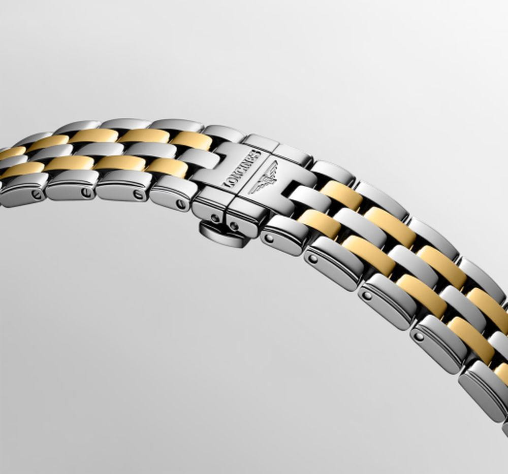 Longines Longines Flagship L4.984.3.17.7 механические женские часы часы крупный план белый циферблата