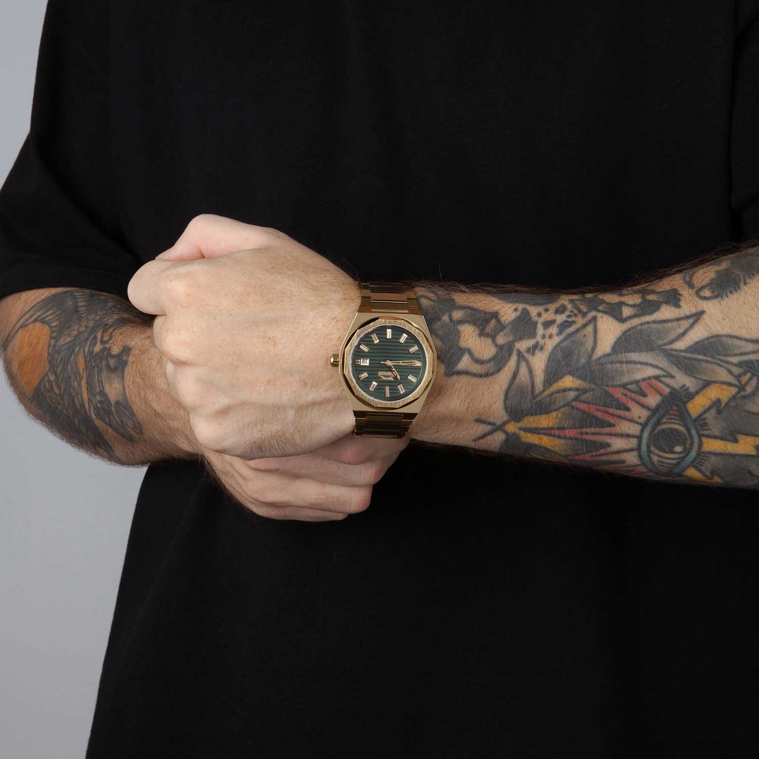 Slazenger Slazenger SL.09.2143.1.03 мужские часы зеленый циферблат на запястье