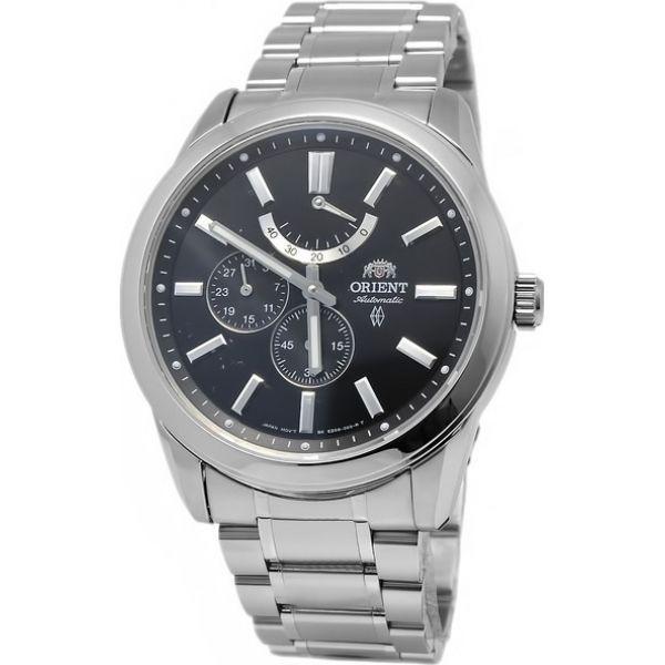 Orient Orient EZ08001B (FEZ08001B)  FEZ08001B механические мужские часы черный циферблат, браслет  — вид спереди