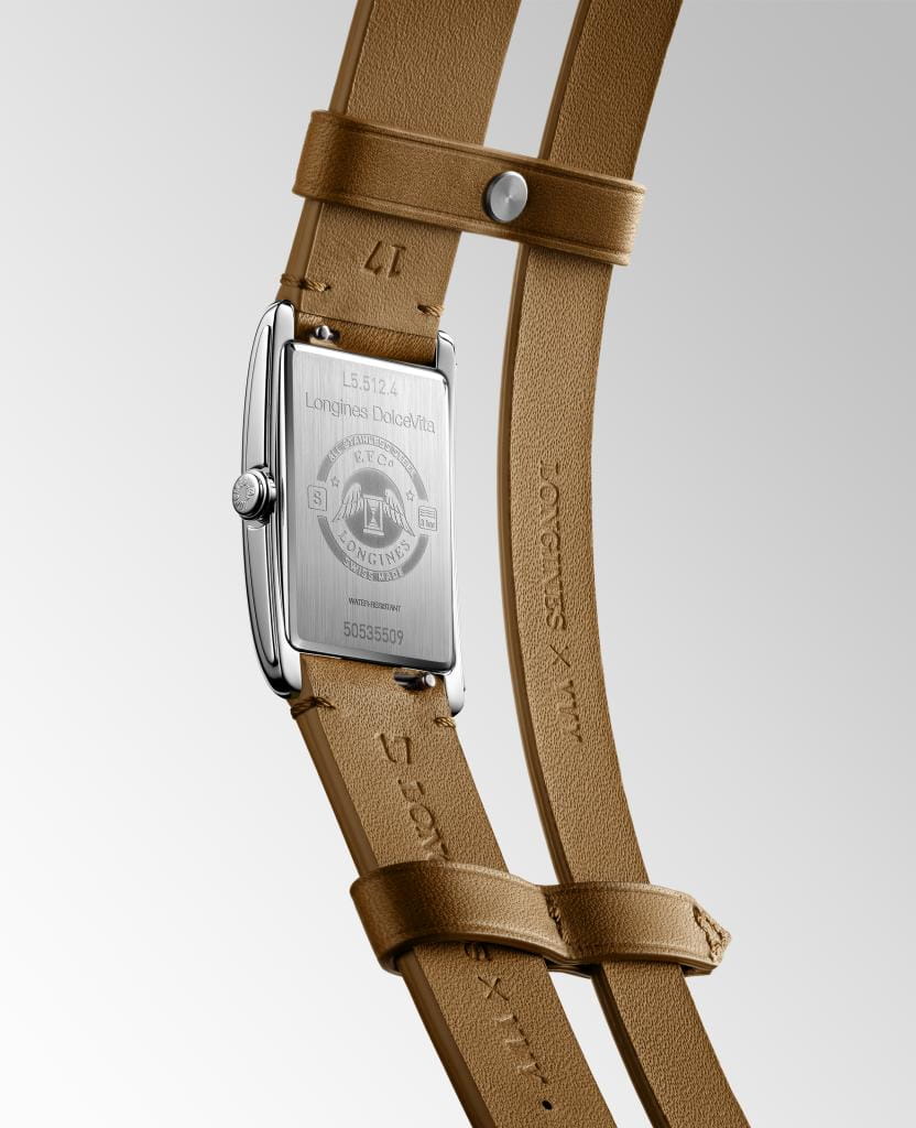Longines Longines DolceVita L5.512.4.71.B, dolcevita швейцария женские часы на браслете кожаный боковой вид