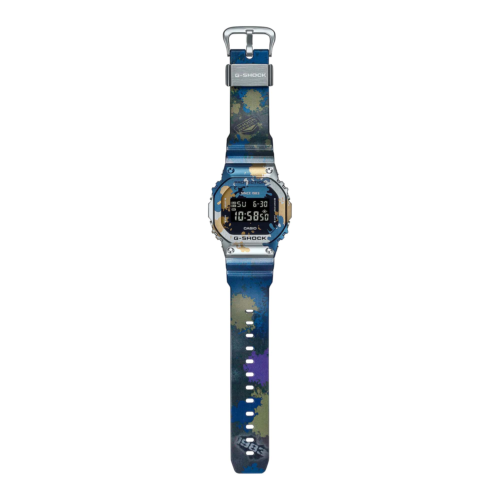 Casio Casio G-Shock GM-5600SS-1DR (GM-5600SS-1), g-shock япония мужские часы на браслете полимер боковой вид