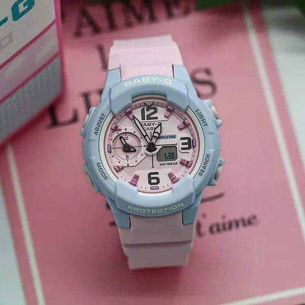 Casio Casio Baby-G BGA-230PC-2B, baby-g япония женские часы на браслете пластик боковой вид