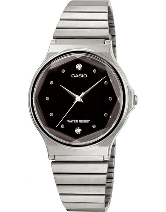 Casio Casio MQ-1000ED-1A  MQ-1000ED-1AEF кварцевые женские часы черный циферблат, браслет  — вид спереди