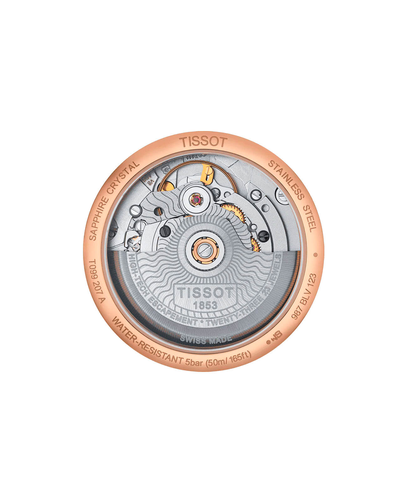 Tissot Tissot Chemin des Tourelles Powermatic 80 Lady T099.207.36.118.00, t-classic швейцария женские часы на браслете кожаный боковой вид