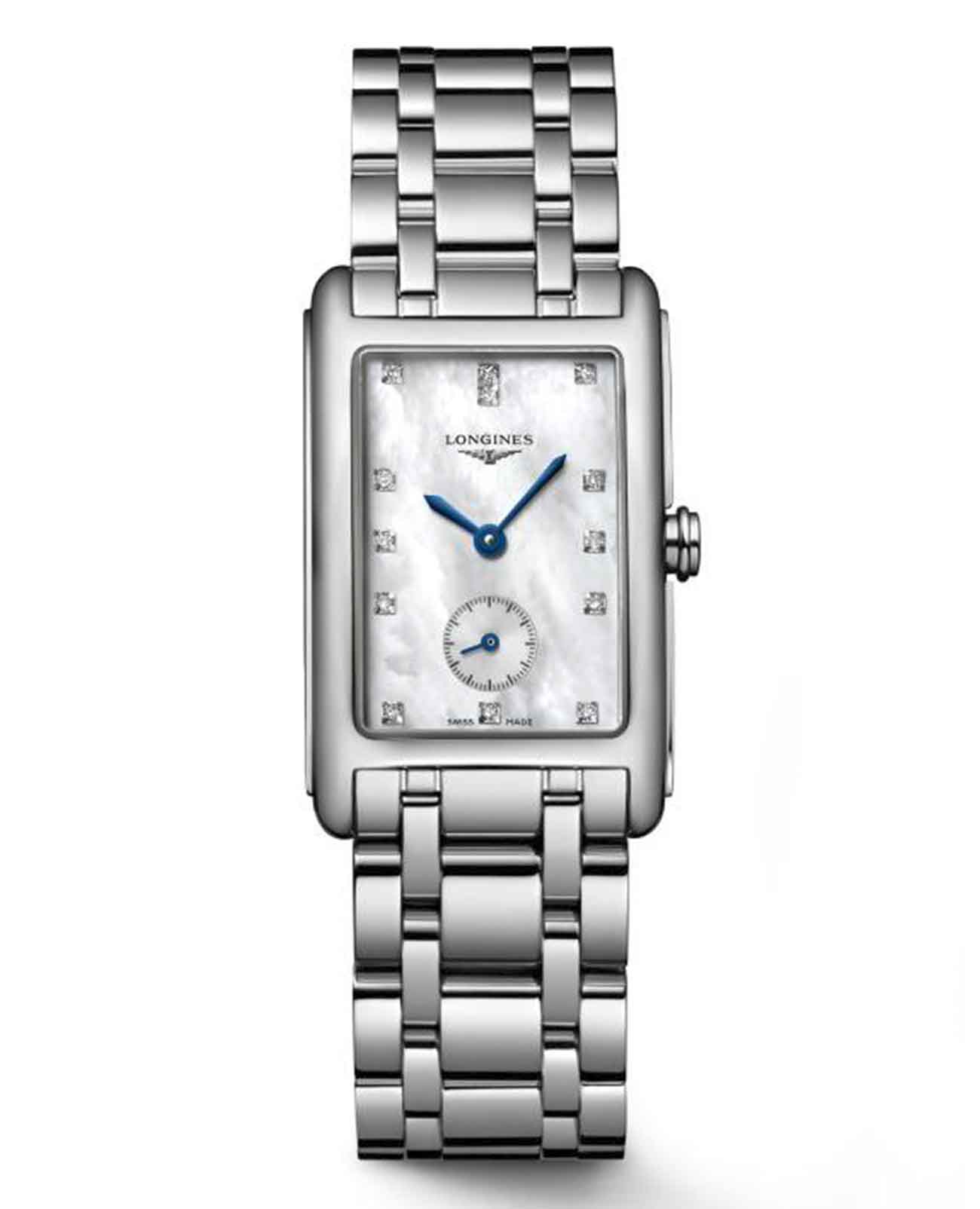 Longines Longines DolceVita L5.512.4.87.6  L55124876 кварцевые женские часы перламутровый циферблат, браслет нержавеющая сталь — вид спереди