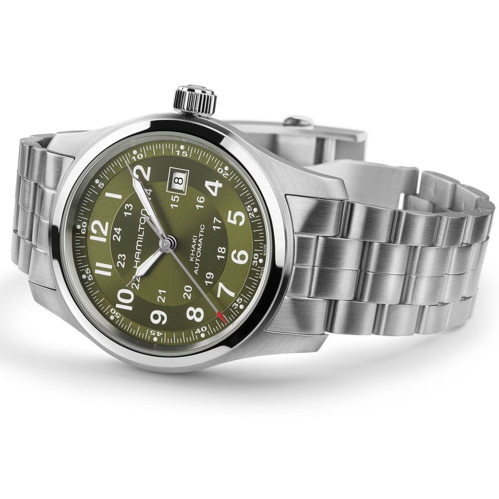 Hamilton Hamilton Khaki Field Auto H70605160, khaki field швейцария мужские часы на браслете нержавеющая сталь боковой вид