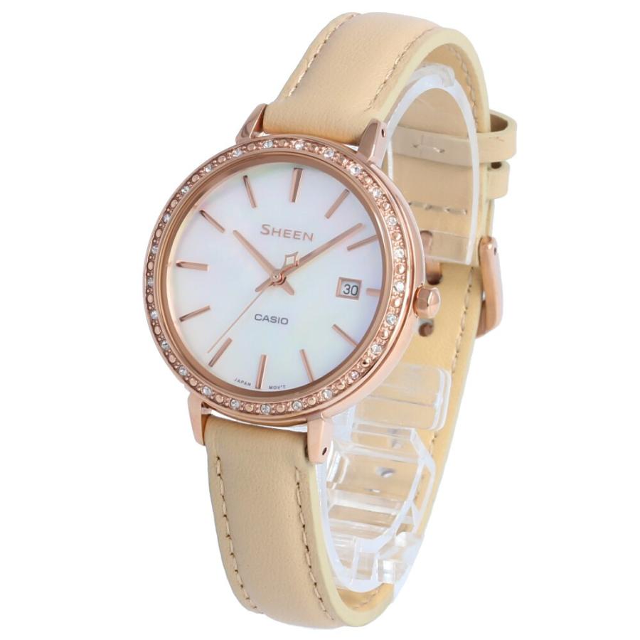 Casio Casio Sheen SHE-4052PGL-7BUEF, sheen япония женские часы на браслете кожаный боковой вид