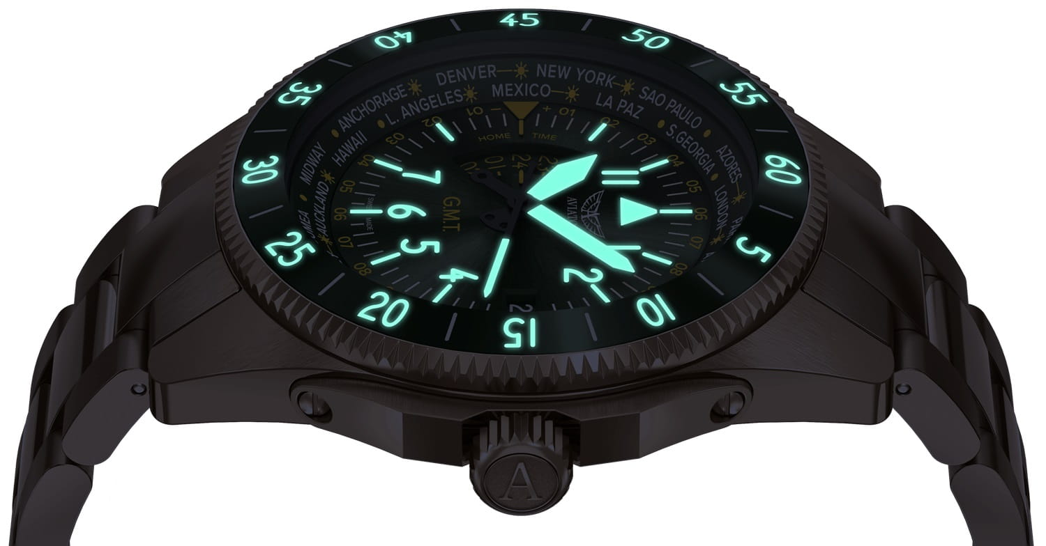 Aviator Aviator Airacobra V.1.37.2.309.5 , наручные мужские часы фото под углом