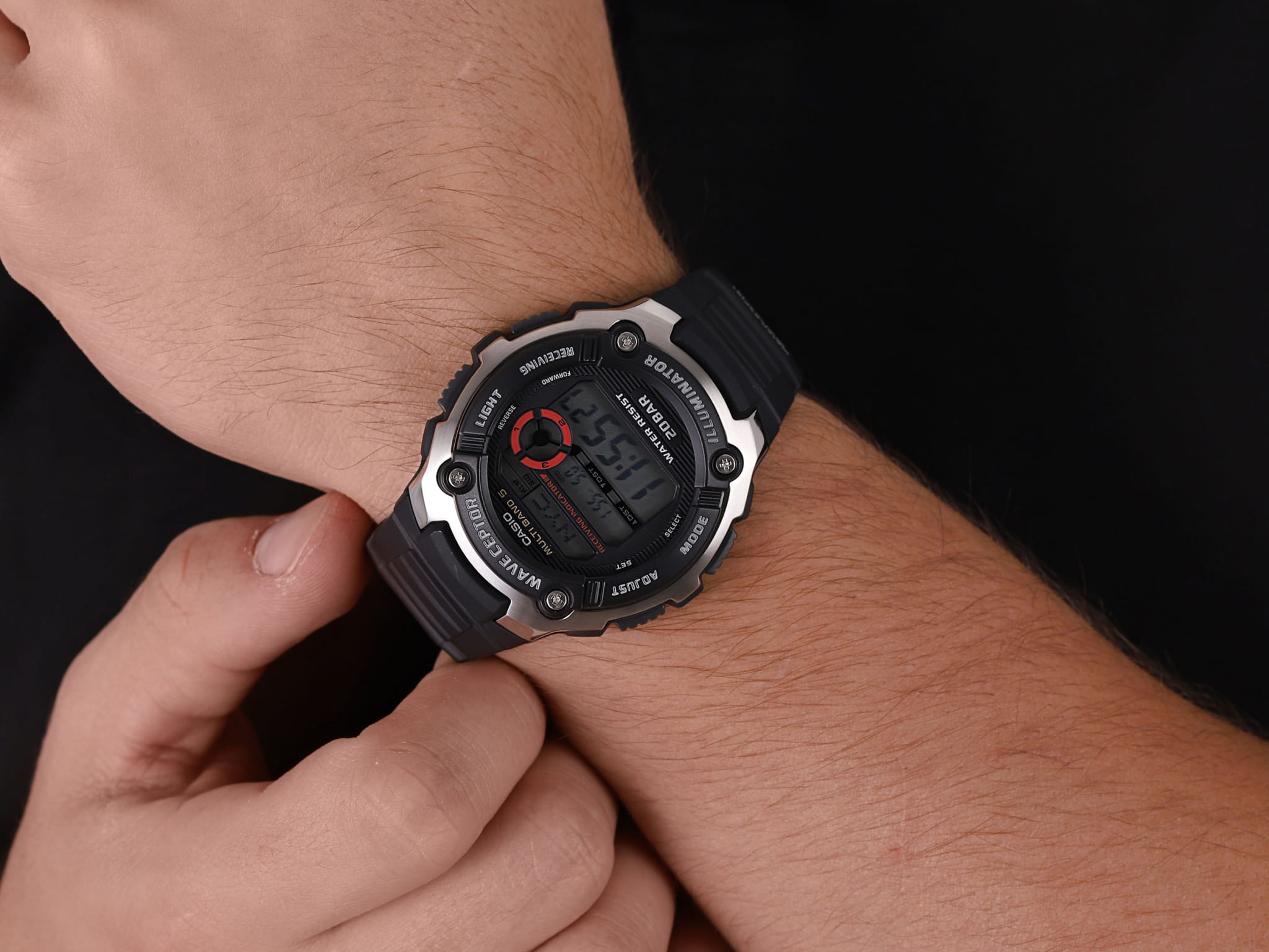 Casio Casio Radio Controlled WV-200R-1A , наручные мужские часы фото под углом