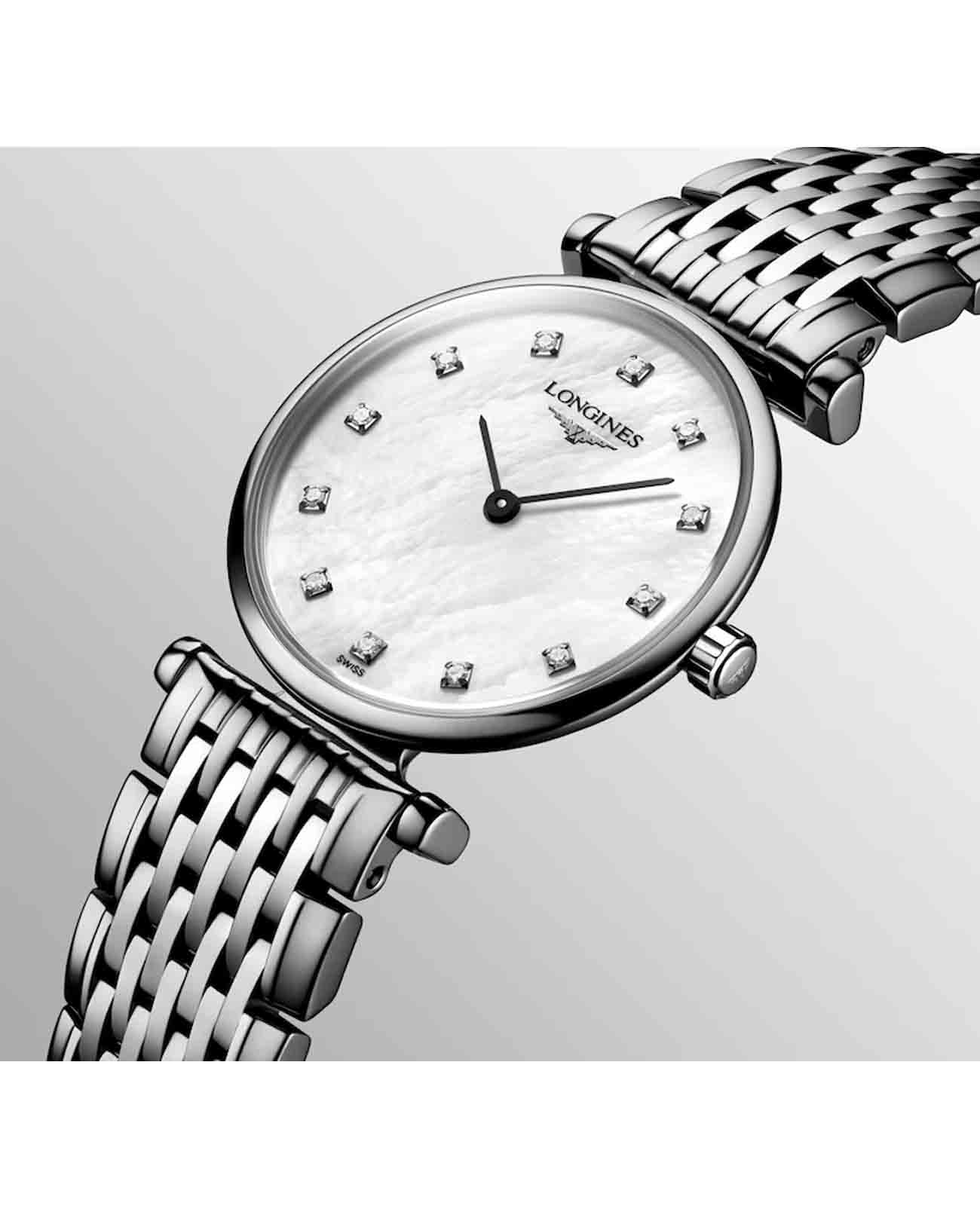 Longines Longines La Grande Classique L4.209.4.87.6 кварцевые женские часы часы крупный план перламутровый циферблата