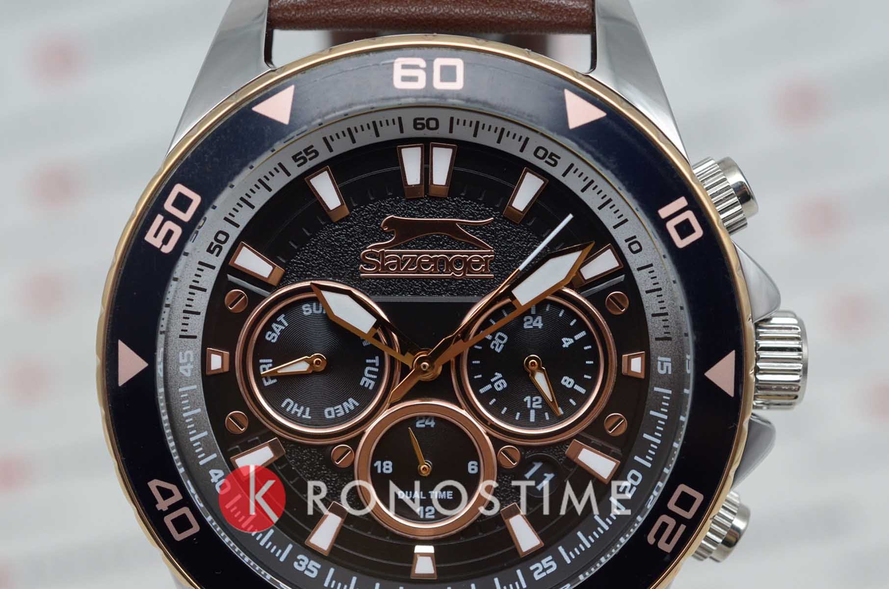 Slazenger Slazenger SL.09.2251.2.04,  англия мужские часы на браслете кожаный боковой вид