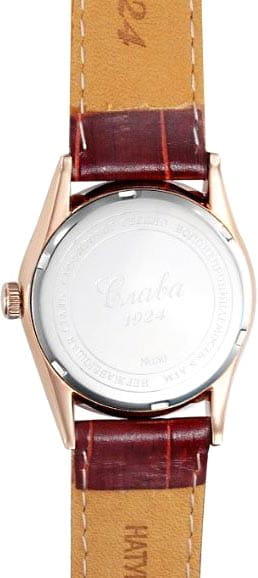 Слава Слава Премьер 1493271/300-8215,  россия мужские часы на браслете кожаный боковой вид