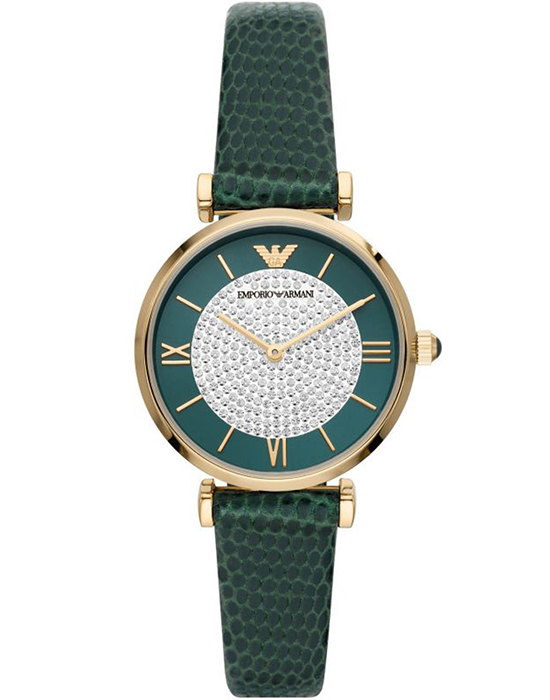 armani watch green face