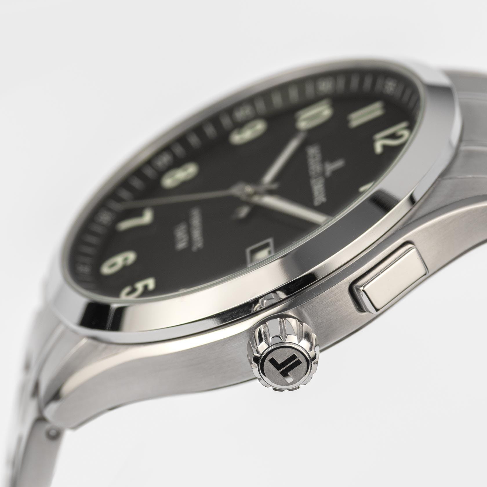 Jacques Lemans Jacques Lemans Hybromatic 1-2130H мужские часы черный циферблат на запястье
