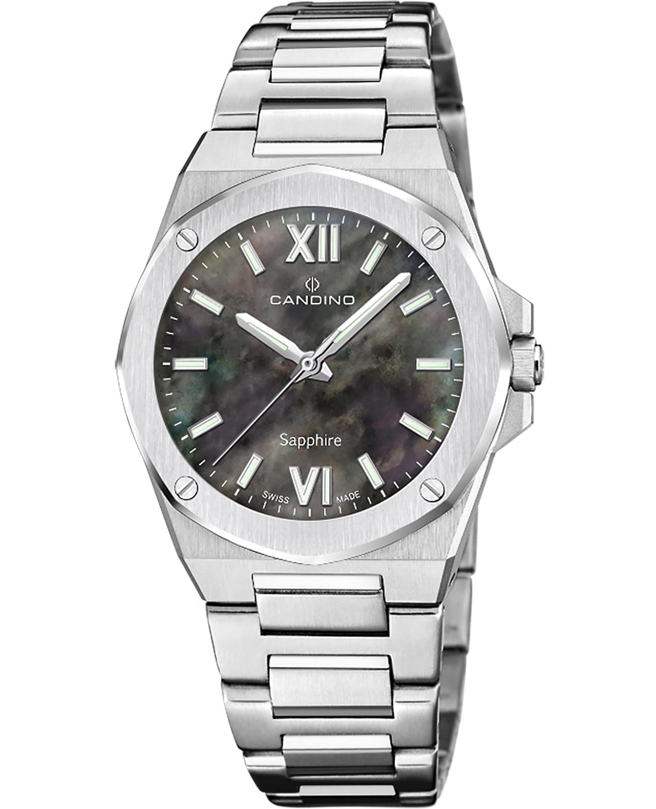 Candino Candino Lady Elegance C4775/8  C4775/8 кварцевые женские часы черный циферблат, браслет нержавеющая сталь — вид спереди