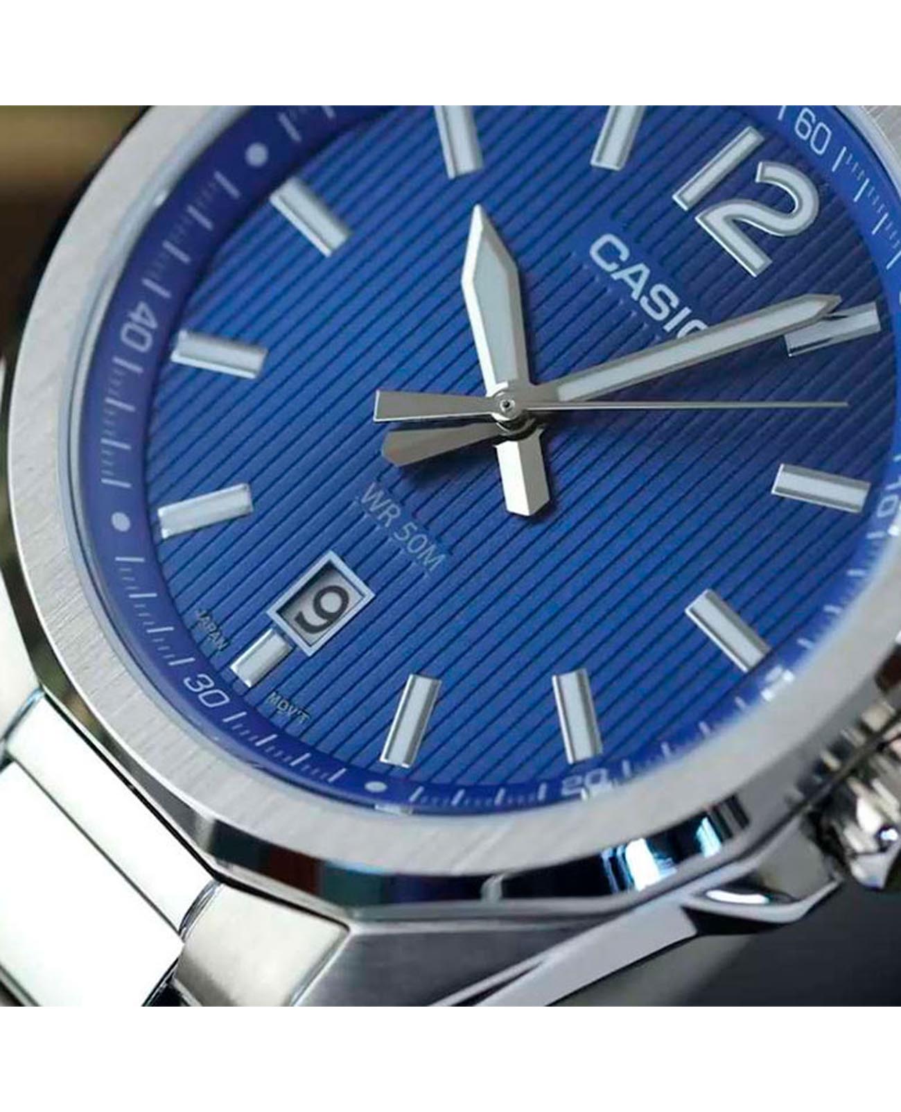 Casio Casio Collection MTP-E725D-2A мужские часы синий циферблат на запястье