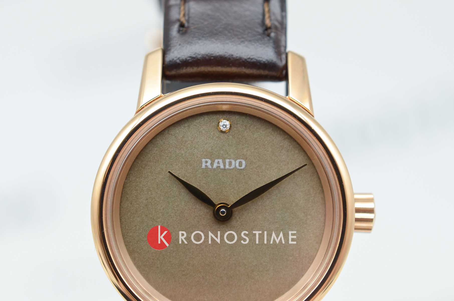 Rado Rado Coupole R22891935, coupole швейцария женские часы на браслете кожаный боковой вид