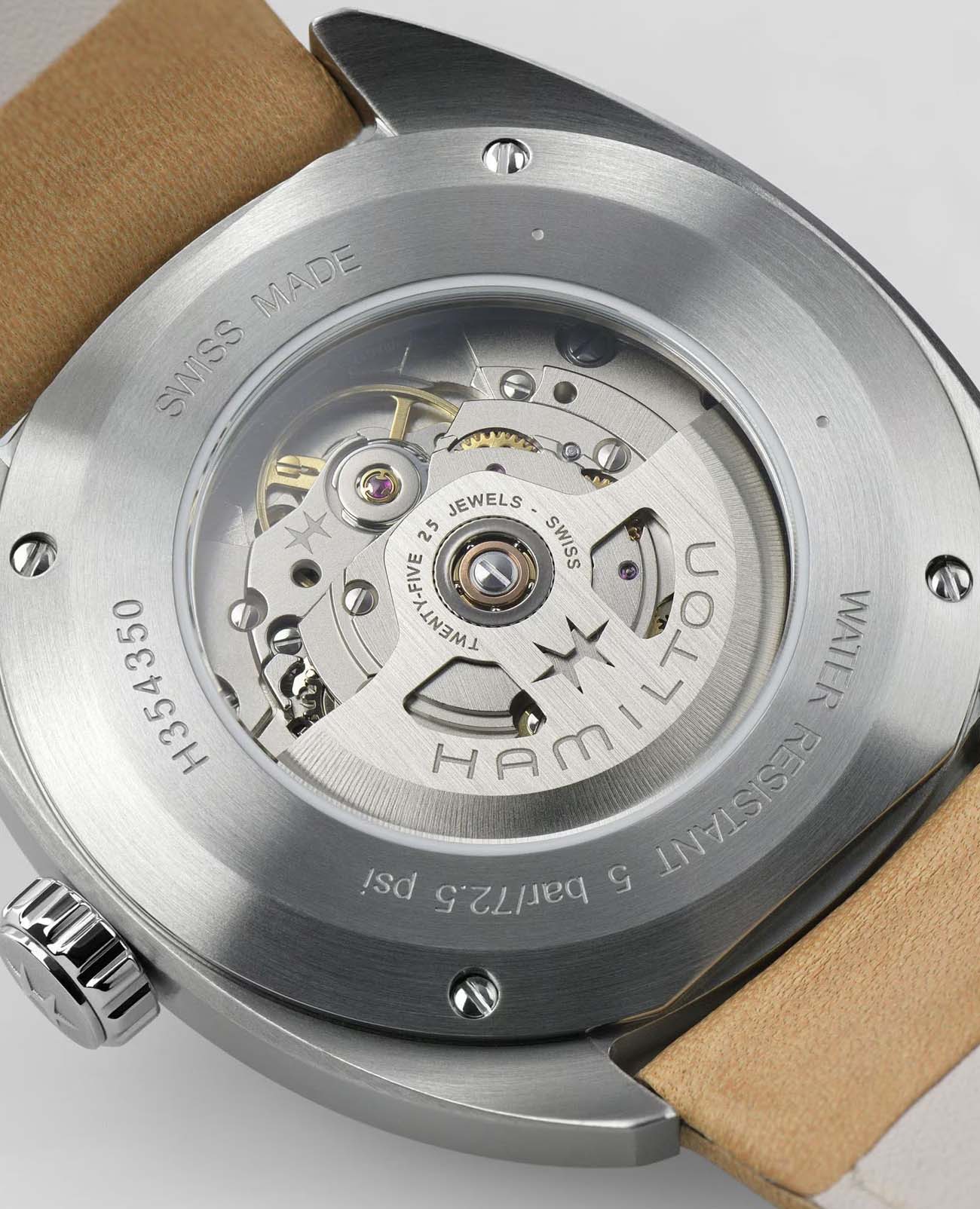 Hamilton Hamilton American Classic Pan Europ Day Date Auto H35435820  - задняя крышка металл сталь корпуса, швейцария часы