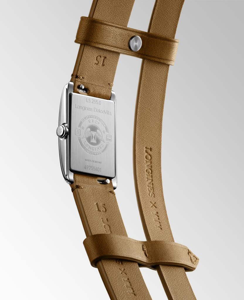 Longines Longines DolceVita L5.255.0.71.B, dolcevita швейцария женские часы на браслете кожаный боковой вид