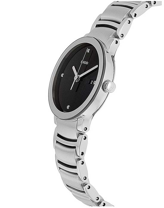 Rado Rado Centrix Diamonds R30928713 женские часы черный циферблат на запястье