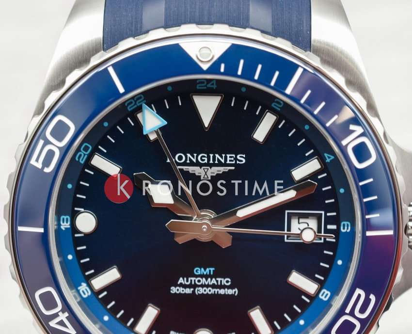 Longines Longines HydroConquest L3.790.4.96.9, hydroconquest швейцария мужские часы на браслете каучук боковой вид