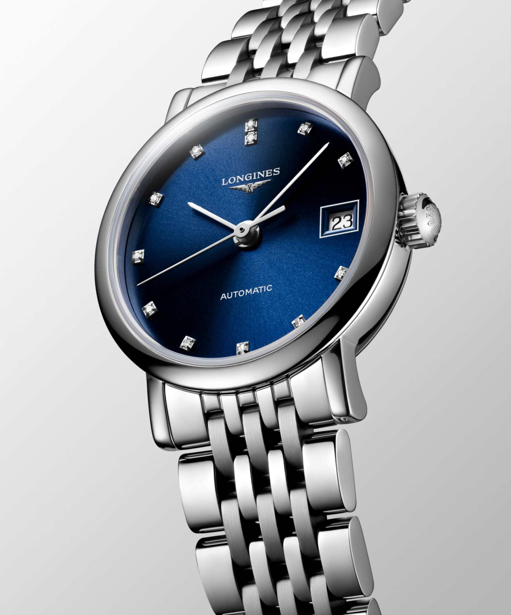 Longines Longines Elegance Elegant Collection 25.50 mm L4.309.4.90.6, elegant collection швейцария женские часы на браслете нержавеющая сталь боковой вид