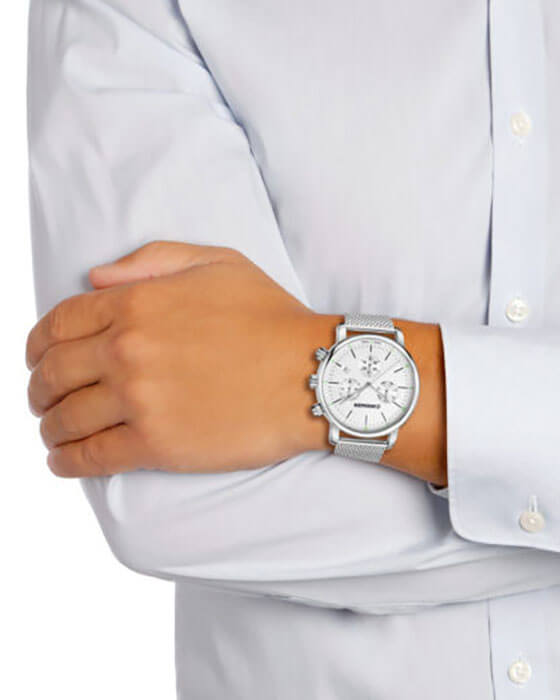 Wenger 01.1743.106,  швейцария мужские часы на браслете нержавеющая сталь боковой вид