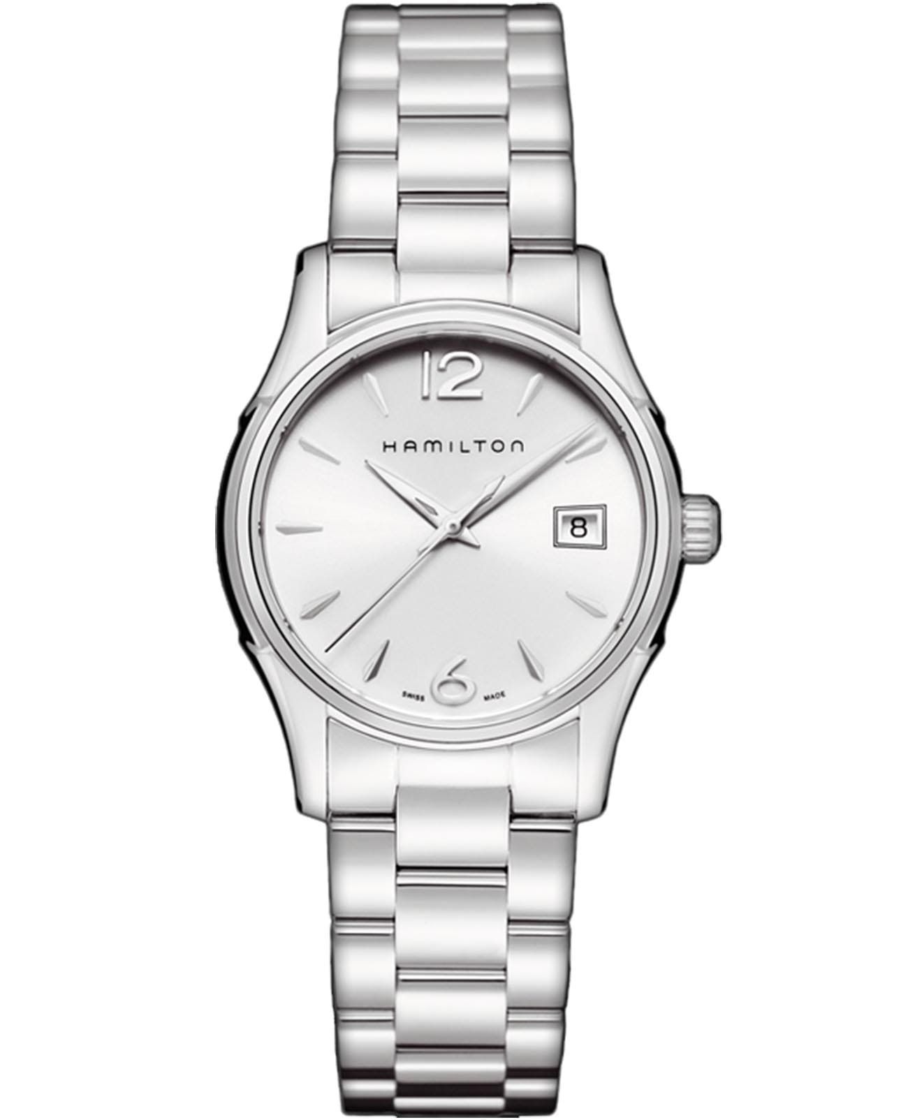 Hamilton Hamilton Jazzmaster Lady Quartz H32351115  H32351115 кварцевые женские часы серебристый циферблат, браслет нержавеющая сталь — вид спереди