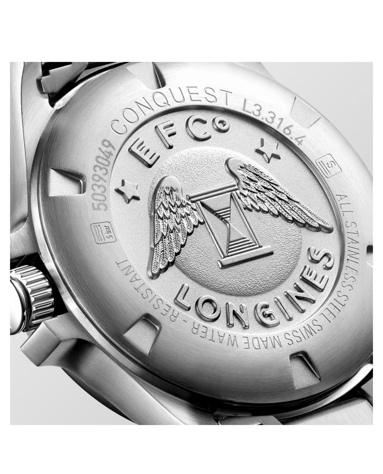 Longines Longines Conquest V.H.P. L3.316.4.88.6, conquest v.h.p. швейцария женские часы на браслете нержавеющая сталь боковой вид