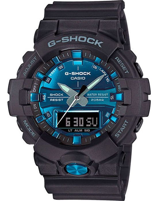 Casio Casio G-Shock GA-810MMB-1A2 GA GA-810MMB-1A2ER электронные мужские часы синий циферблат, браслет пластик — вид спереди