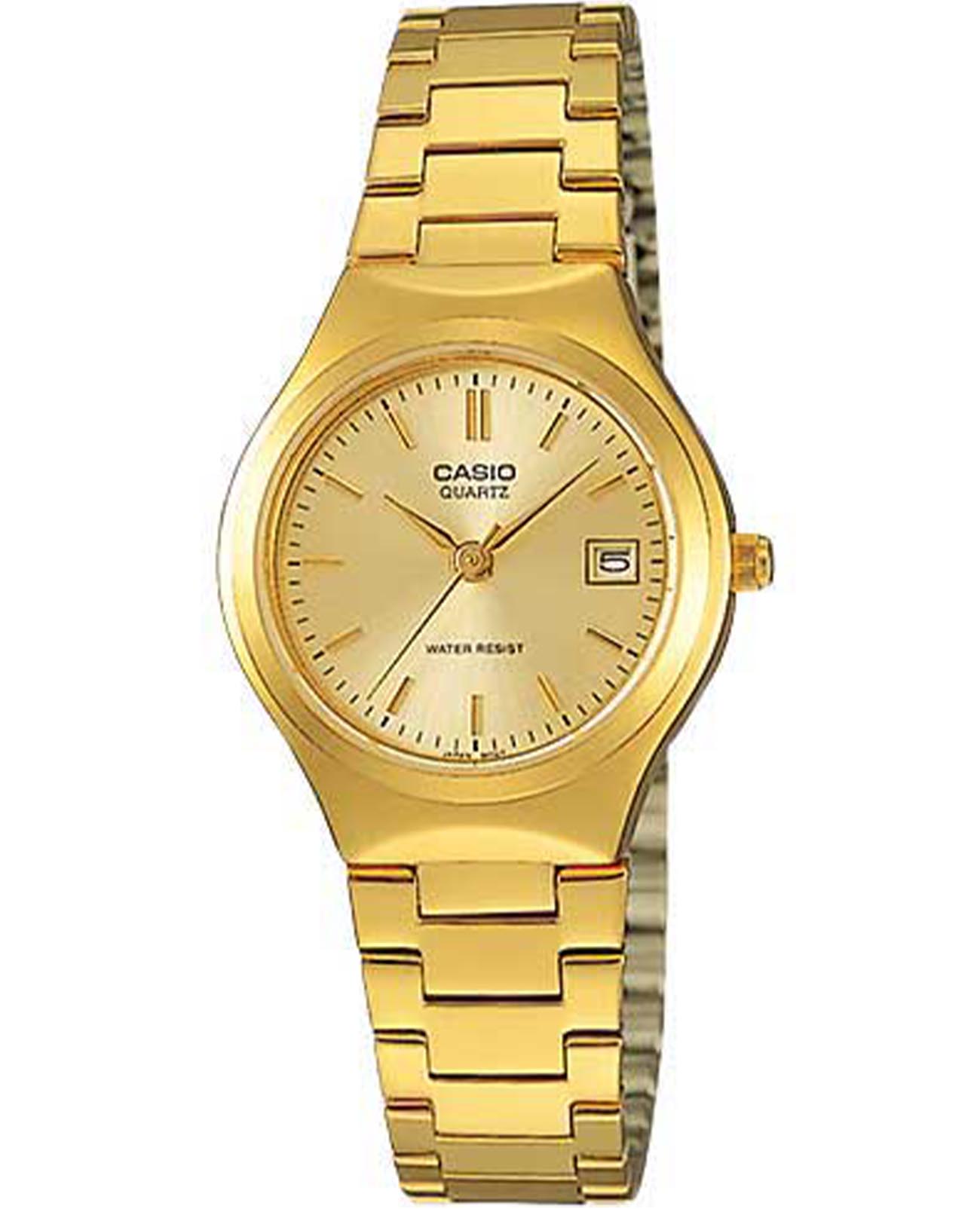 Casio Casio Collection LTP-1170N-9A  LTP-1170N-9A кварцевые женские часы золотой циферблат, браслет нержавеющая сталь с ip-покрытием — вид спереди