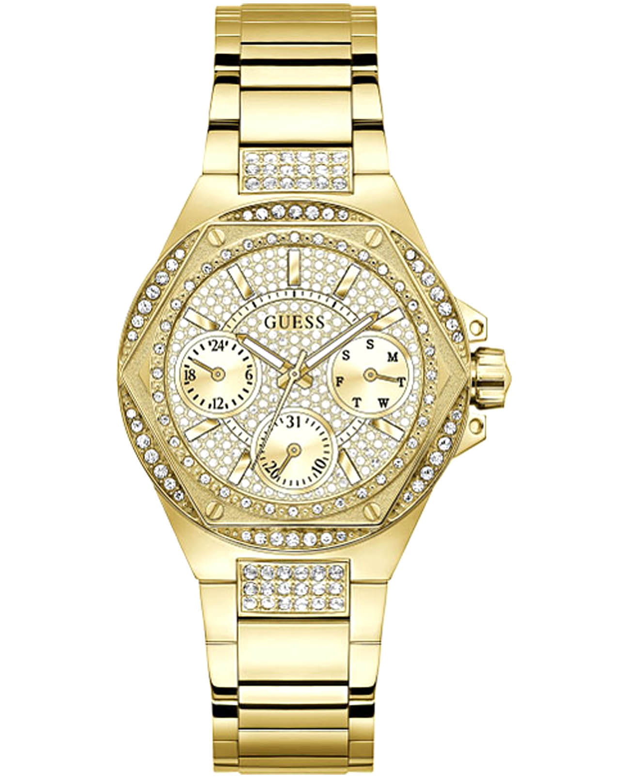 Guess Guess Sport Envy GW0878L2  GW0878L2 кварцевые женские часы золотой циферблат, браслет нержавеющая сталь с pvd-покрытием — вид спереди