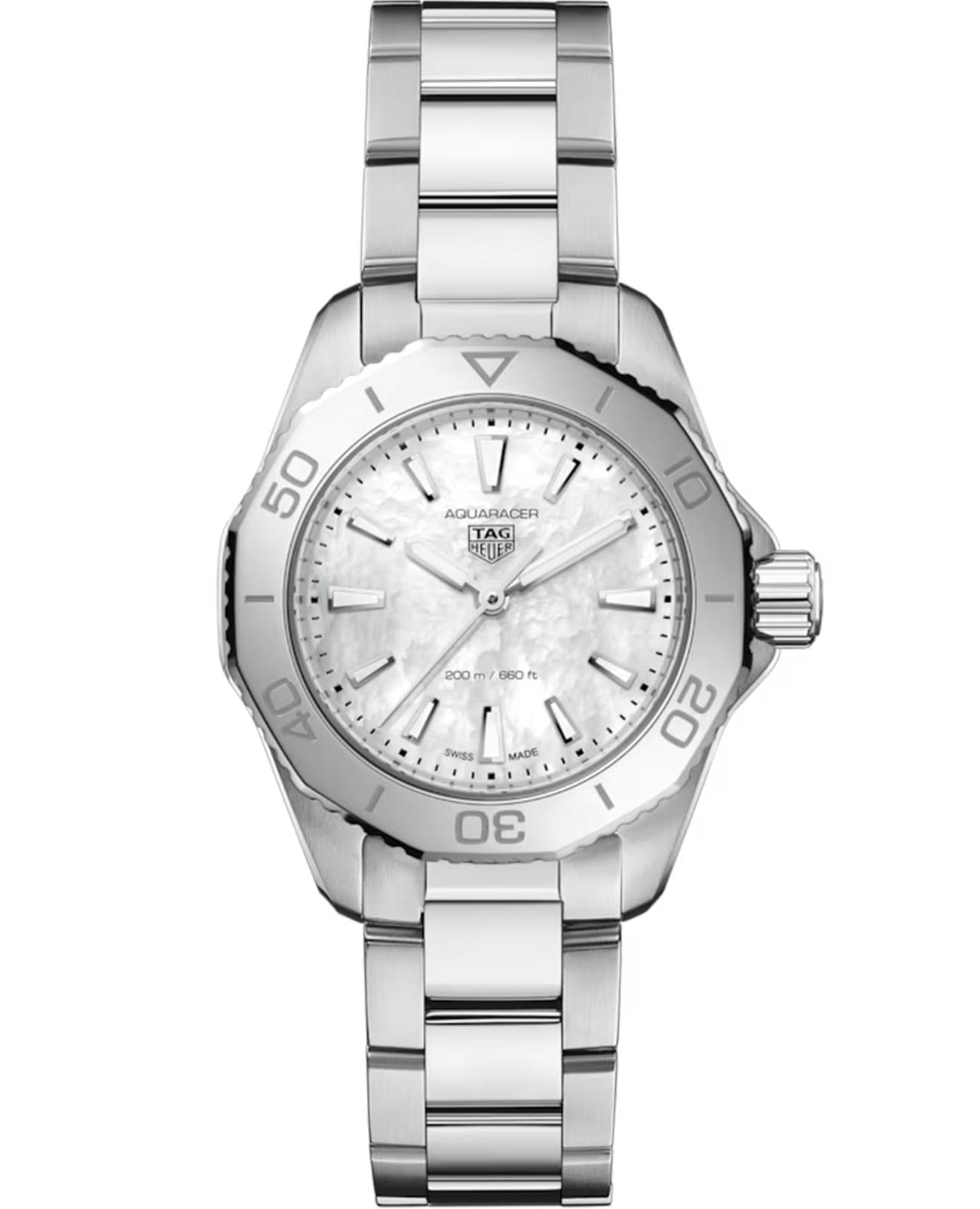 TAG Heuer TAG Heuer Aquaracer Professional WBP1418.BA0622  WBP1418.BA0622 кварцевые женские часы перламутровый циферблат, браслет нержавеющая сталь — вид спереди