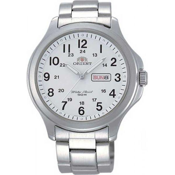 Orient Orient UG17001W (FUG17001W)  FUG17001W  мужские часы белый циферблат, браслет  — вид спереди