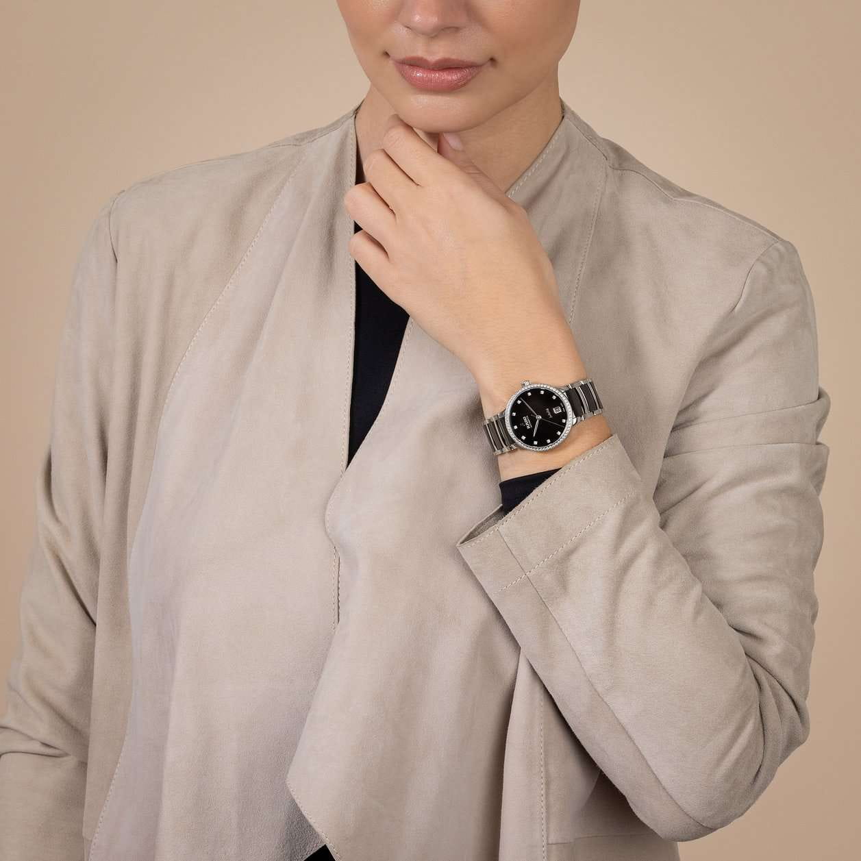 Rado Rado Centrix Automatic Diamonds R30231712 женские часы черный циферблат на запястье