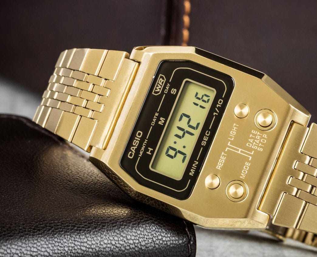 Оригинальные часы Casio Casio Vintage A1100G-5EF кварцевые калибр механизма  общий вид