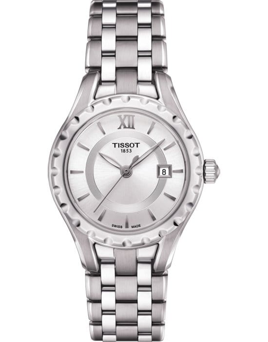 Tissot Tissot Small Lady T072.010.11.038.00 Small T0720101103800 кварцевые женские часы белый циферблат, браслет  — вид спереди