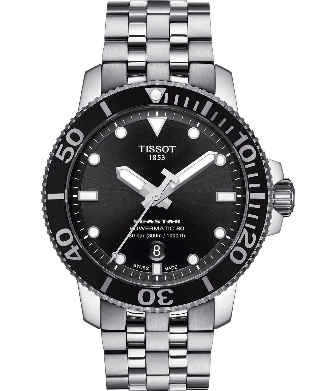 Часы Tissot Seastar 1000 Powermatic 80 T1204071105100 купить в Казани по  цене 118500 RUB: описание, характеристики