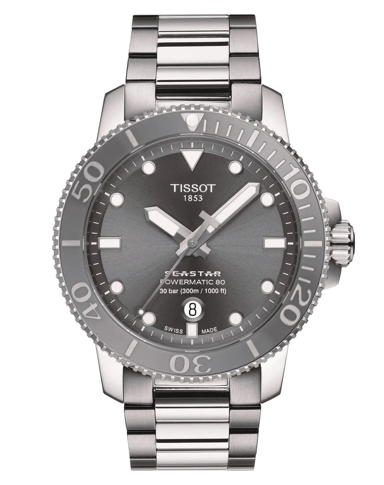 Часы Tissot Seastar 1000 Powermatic 80 T1204071108101 купить в Новосибирске  по цене 118489 RUB: описание, характеристики