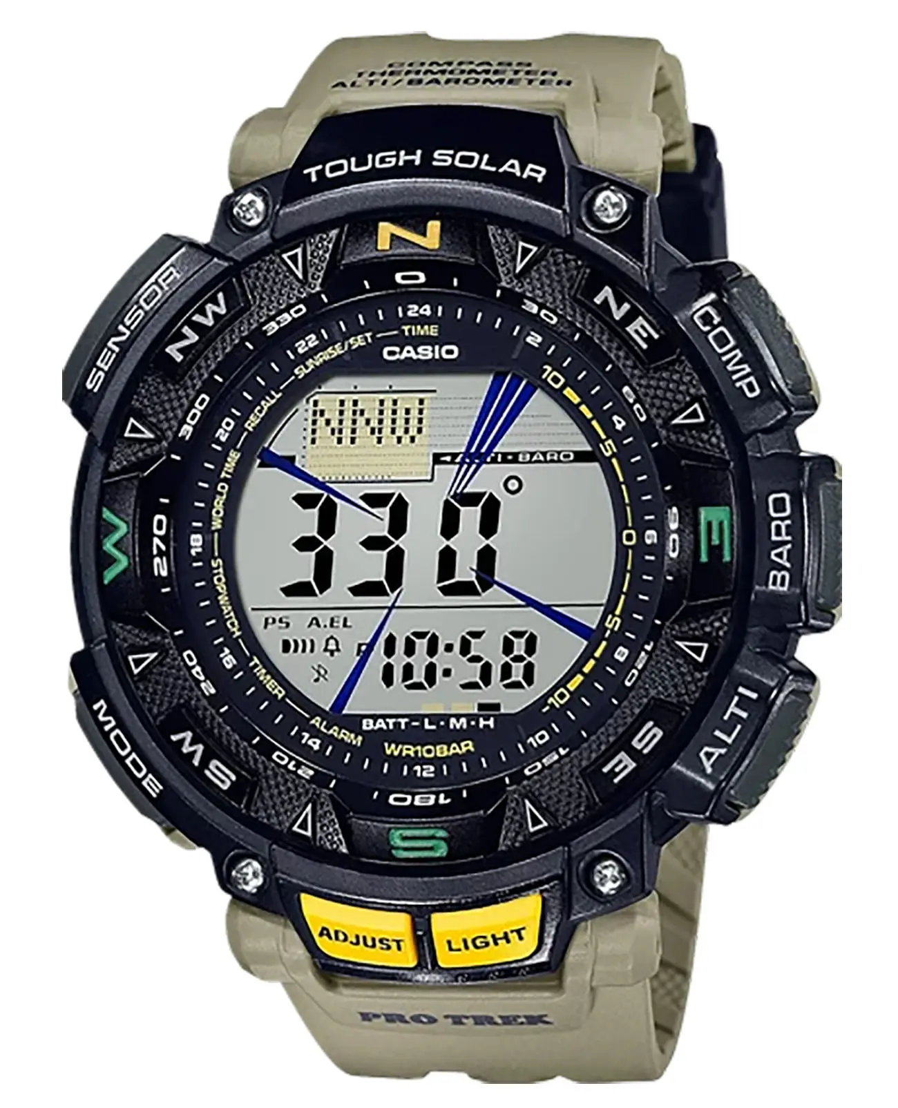 Часы Casio Pro Trek PRG-240-5 купить в Магнитогорске по цене 28233 RUB:  описание, характеристики