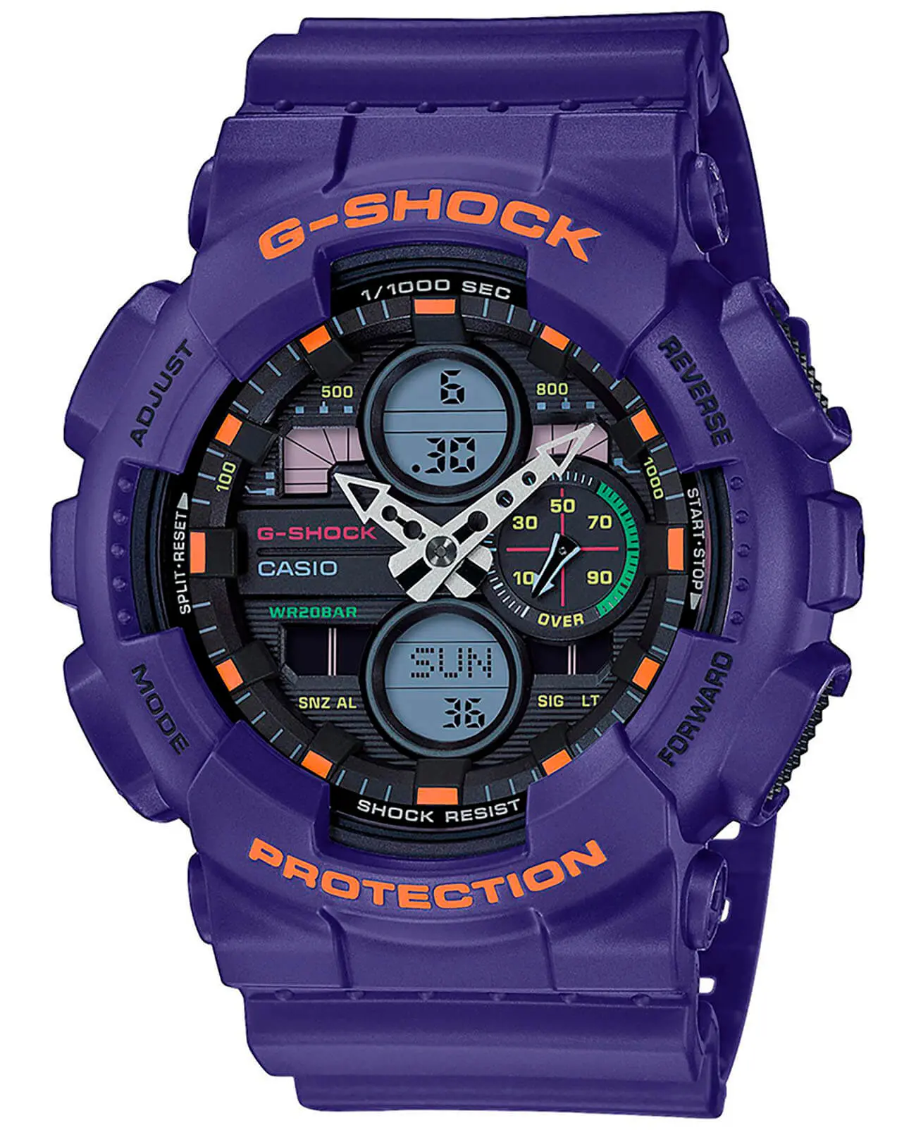 Часы Casio G-Shock GA-140-6AER купить в Москве по цене 16088 RUB: описание,  характеристики