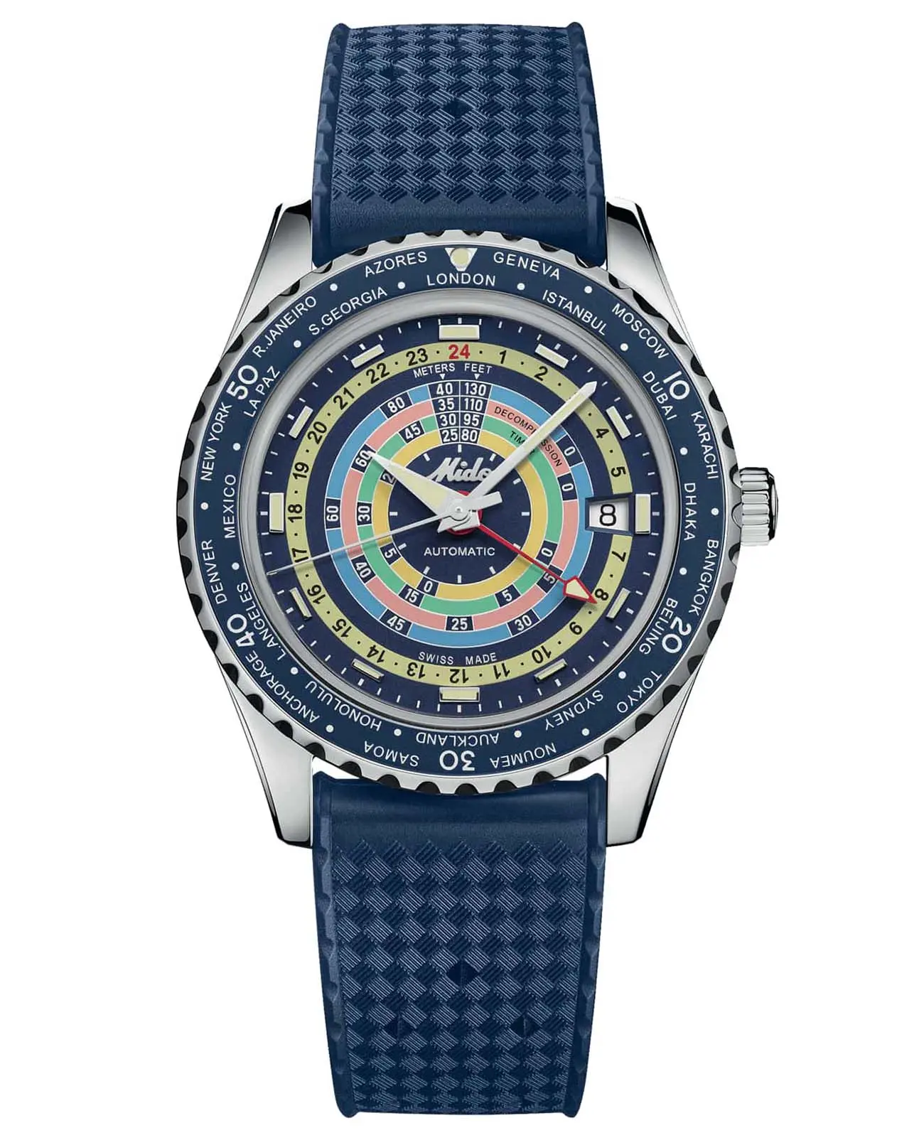 Часы Mido Ocean Star Decompression Worldtimer 200 M0268291704100 купить в  Оренбурге по цене 143962 RUB: описание, характеристики