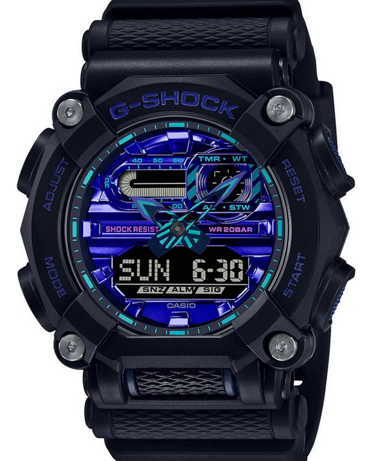 Часы Casio G-SHOCK Virtual Blue GA-900VB-1AER купить в Новосибирске по цене  19979 RUB: описание, характеристики